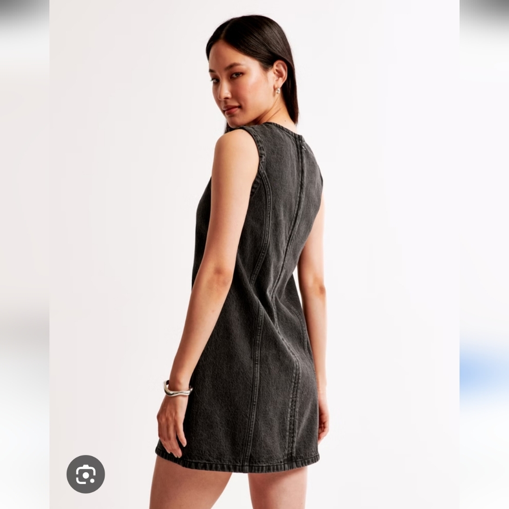 Abercrombie & Fitch Black Washed Mini Dress